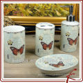 ceramic butterfly bathroom set